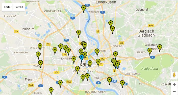 Übersicht der Standorte in Köln und Umgebung Übersicht über die Standorte der Kindertagesstätten unseres Kooperationspartners Fröbel Bildung und Erziehung ggmbh in Köln und Umgebung.