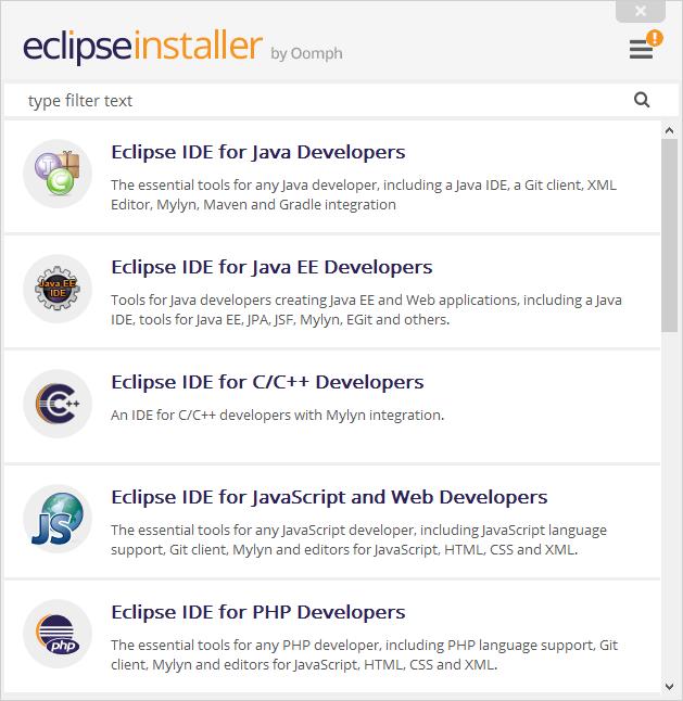 Eclipse IDE Kurze Einführung in Eclipse Download Eclipse Installer: https://www.eclipse.org/downloads/.
