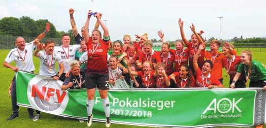 AOK -Frauen-Pokalfinale 96 stürmt in den DFB-Pokal 2:0-Sieg gegen den VfL Jesteburg, der die vierte Endspielniederlage hinnehmen muss Da ist das Ding!