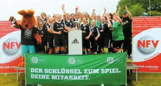 Bezirk Lüneburg Die Frauen des MTV Wohnste holten zum dritten Mal in Folge den Rotenburger Kreispokal.
