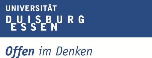 Universität Duisburg-Essen Campus Duisburg Lehrstuhl: Lehrstuhl für