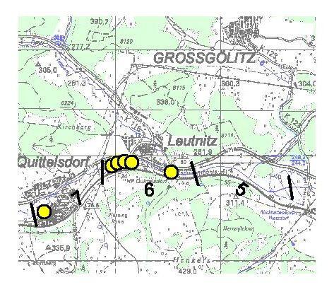 Übersicht zur örtlichen Lage Absturz Leutnitz 4 Anmerkungen: Flächenbetroffenheit in ha: 4,28