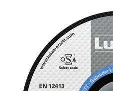 TH TH Trenn- und Schruppscheiben Etiketten-Kennzeichnung Sicherheitsstandard Produktlinie High Performance Industry Base Gefertigt nach EN