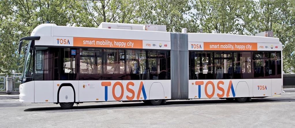 Beispiel 5 Energie- und Lademanagementsystem für E-Busse TOSA Projekt in Genf TOSA Kennzahlen TOSA Aufladung in 15