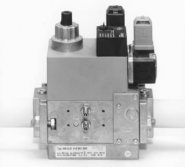 Übersicht/Overview/ Elektrischer Anschluß Ventile (Stecker DIN EN 75 0-80) Electrical connection for valves (DIN EN 75 0-80 connector) Betriebsanzeige V, V (optional) Operation display V, V