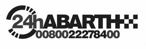 KUNDENSERVICE 24h ABARTH hilft Ihnen unter der gebührenfreien Rufnummer 00800 22278400 bei allen Fragen rund um Abarth weiter.