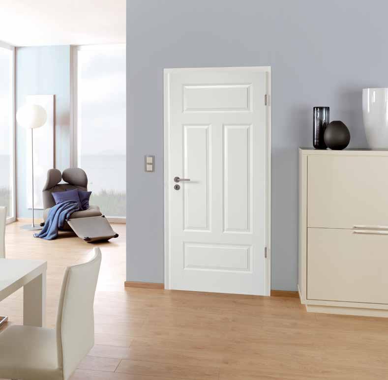 Stiba Plus 4FS Weiß mit Charakter Weiß lackierte Türen sind immer und überall passend. Die vielfältigen Varianten der Stiba Plus Modellreihe geben jedem Wohnstil einen ganz besonderen Charakter.