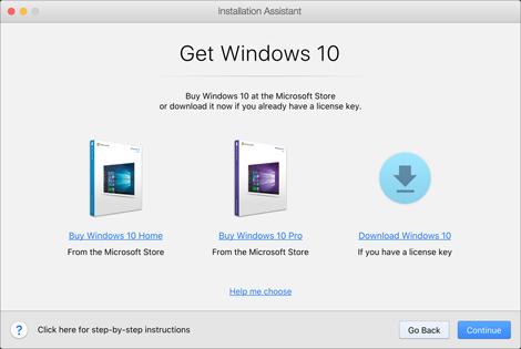 Installieren oder Importieren von Windows Wenn Sie Windows 10 herunterladen müssen, wählen Sie Windows 10 herunterladen, klicken Sie auf Fortfahren und folgen Sie den Anweisungen auf dem Bildschirm.
