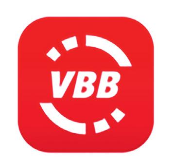 32 12. Die VBB-App (sprich: V B B - äpp) Bus&Bahn Die VBB-App (sprich: V B B - äpp) ist ein Anwendungs-Programm vom VBB für das Handy. Man kann das Programm auf das Handy herunter-laden.