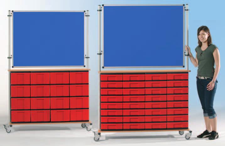 EasyWall 190 BoxBoard 32 Maße, B/H/T: 135 x 190 x 45 cm Anzahl Schübe: 32 x InBox M Stoff Rot, Schübe in Blau H9488-02B 698,00 g Stoff Blau, Schübe in Rot H9488-06R 698,00 g