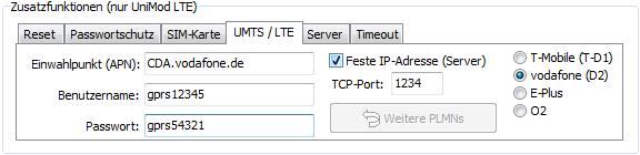 8.7 Server-Modus: feste IP-Adresse Das Modem unterstützt auch den Server-Modus mit einer festen IP- Adresse. Dazu wird eine entsprechende SIM-Karte inclusive Internet- Zugang benötigt.