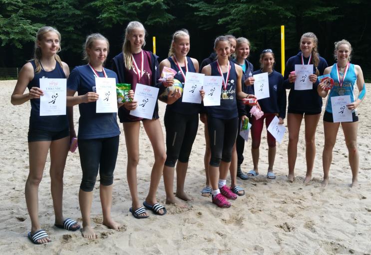 Jasmin Jarecki (SC Alstertal-Langenhorn), Anna Jungjohann (Niendorfer TSV) Hannah Reich (VG WiWa) erreichte mit ihrer