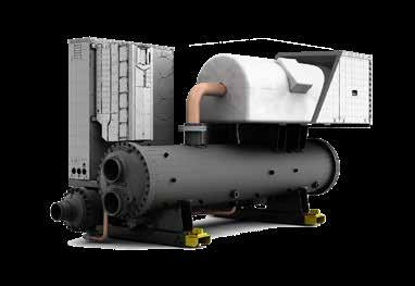 2 3 Serie Omega Sky XEi Wassergekühlter Kaltwassererzeuger (auch in Wärmepumpen-Version) mit drehzahlgeregelten Schraubenverdichtern und optionaler gleitender Freikühlung