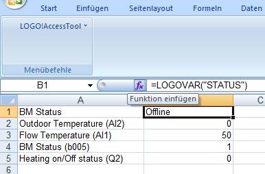 2.4 Abrufen von LOGO! Variablenwerten 2.4 Abrufen von LOGO! Variablenwerten Hinweis Achten Sie darauf, dass Sie den Webserver-Zugriff des gewünschten LOGO! Basismoduls vor der Nutzung des LOGO!