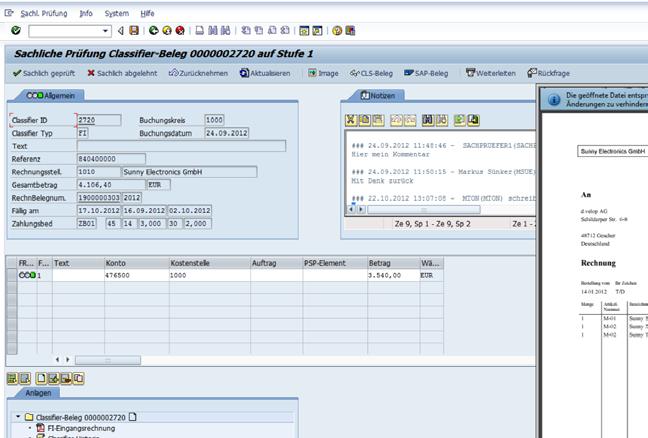 Sachliche Prüfung in SAP