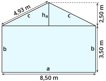 Der Umfang eines rechtwinkligen Dreiecks entspricht der Differenz aller Seiten. Der Flächeninhalt eines rechtwinkligen Dreiecks entspricht dem halben Produkt der Katheten.