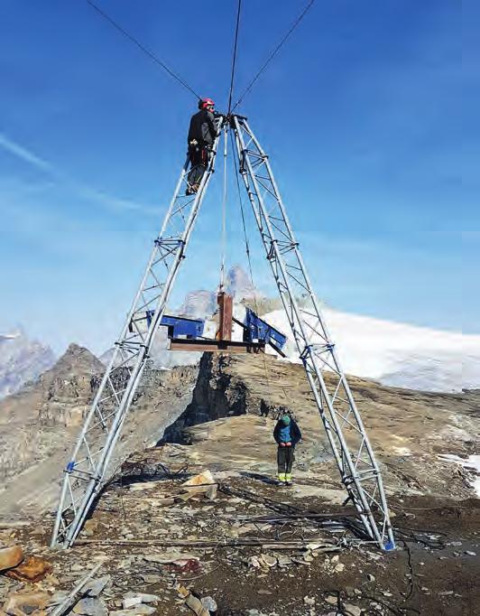 SEIL & SPLEISS ZURBRÜGG: SEILARBEITEN AM KLEINMATTERHORN Auf dem Kleinmatterhorn entsteht die höchste 3S-Bahn der Welt.