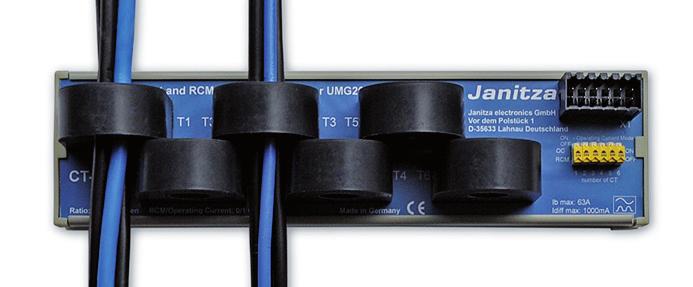 ON - Operating Current Mode OFF - RCM-Mode OC ON ON ON ON ON ON ON RCM OFF 1 2 3 4 5 6 number of CT Stromwandler für Betriebs- und Differenzstrom für das Messgerät UMG 20CM 6-fach