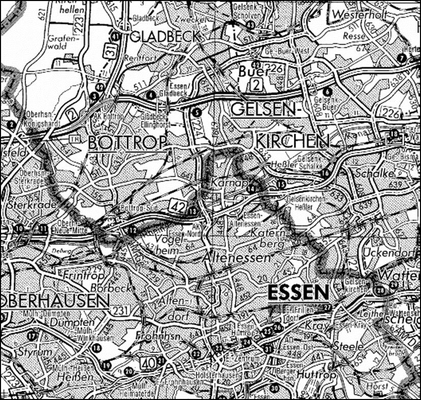 Einstufung der A 52 im Bundesverkehrswegeplan (BVWP) 2030 A52-G70-NW Autobahnkreuz (AK) Essen/Gladbeck (A2) bis Anschlussstelle (AS) Gelsenkirchen-Buer/West Länge 2,6 km, 129 Mio.