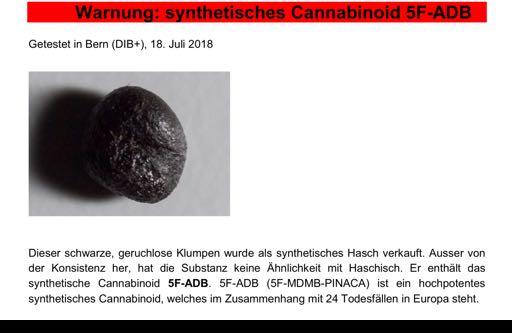 Synthetischer Cannabinoide: als Verschnittstoffe NPS / 09.