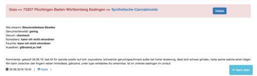 Synthetischer Cannabinoide: als Verschnittstoffe NPS / 09.