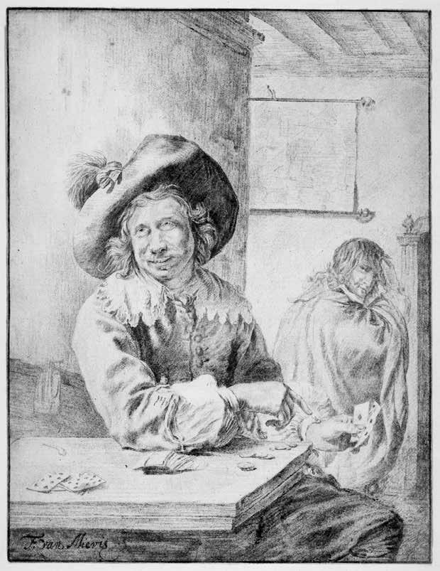 Abb.70: Cornelis Ploos van Amstel nach Frans van Mieris, Der am Tisch sitzende Mann mit Karten,