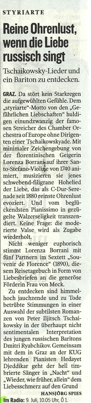 Kleine Zeitung, Kultur, 25.