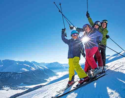 Seite 14 Sport SPORT EIN WINTERWUNDERLAND FÜR FAMILIEN Skispass für die ganze Familie im Skigebiet Zuoz Für Familien ist die Ferienregion Engadin St. Moritz ein wahres Winterparadies.