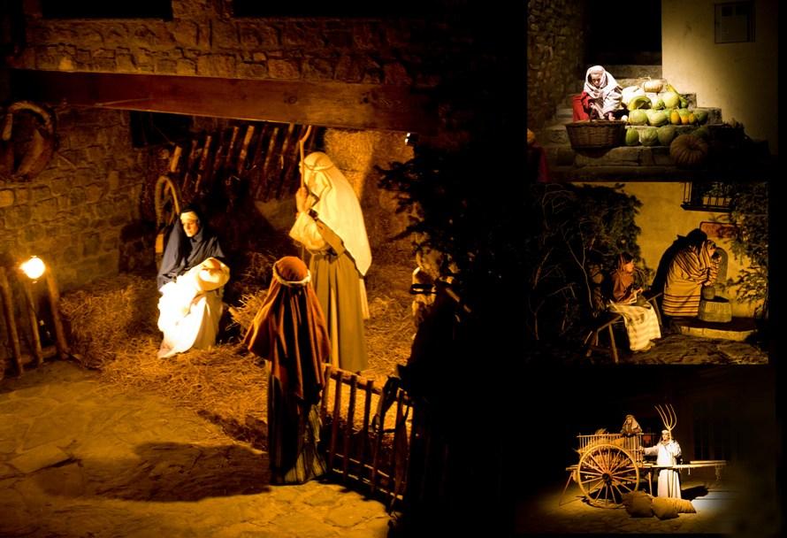 2 Pessebre Vivent La Pobla de Lillet jqmj (Queralt). Lizenz. Tió de Nadal i El Caganer Höhepunkt ist dann der Heilige Abend, der vor allem im Kreis der Familie gefeiert wird.