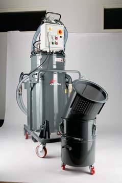 150-Watt Bypass-Saugmotoren (AMETEK) fahrbarer Spänebehälter mit integrietem Spänekorb zum Trennen von Spänen und Flüssigkeiten schnelles Abpumpen von