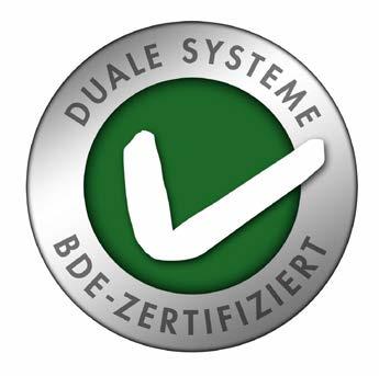BDE-Zertifikat stärkt Rechtssicherheit und korrekte Mengenmeldung Permanente Überprüfung durch unabhängige Dritte (gemeinsame Wirtschaftsprüfergesellschaft) insbesondere der zu meldenden Planund
