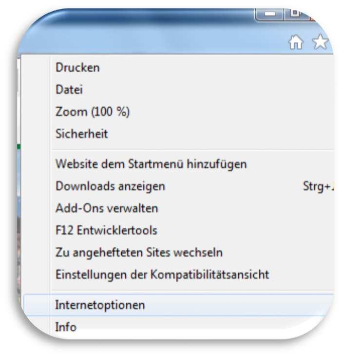 Wechseln Sie nun zum Internetexplorer und navigieren zu der