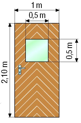 Aufgabe 5 (mdb634192): Ein Maler streicht die Außenseite einer Haustür. Berechne die Fläche, die er streichen muss.