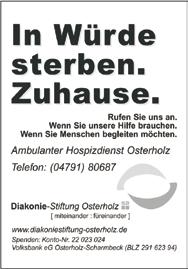 8 Werbung 13572 Wenn der Mensch den Menschen braucht, sind wir für Sie da In Osterholz-Scharmbeck, Hambergen und Umgebung Otten Bestattungen GmbH - Bahnhofstraße 74b und Koppelstr.