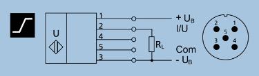 mic+130/iu/tc Ausgänge Ausgang 1 Ansprechverzug Bereitschaftsverzug Eingänge Eingang 1 Gehäuse Material Ultraschall Wandler Analogausgang Strom: 4 20 ma / Spannung: 0 10 V (bei U B 15 V),