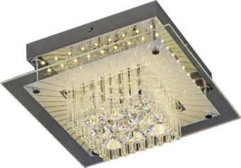 6x G9, geeignet für Leuchtmittel der Energieklassen A -E 2), 24 eingebaute LEDs, nicht tauschbar, ca.