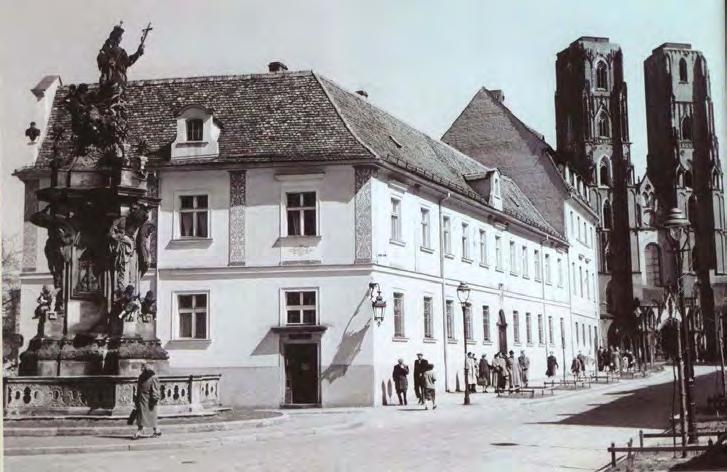 24 Links: Die Domstraße um 1956. Zu sehen sind hier Gasaufsatzleuchten der Firma Rech.