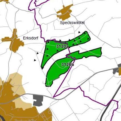 Nummer: 3120 Bestand: Planung: Grösse (ha): 249 Landkreis(e): Landkreis MarburgBiedenkopf Kommune(n): Stadtallendorf, Neustadt(Hessen) Gemarkung(en): Erksdorf, Speckswinkel, Neustadt Waldanteil (%):