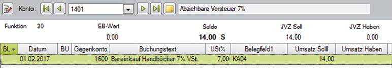 DATEV Kanzlei-Rechnungswesen - Lösungen Abziehbare Vorsteuer 19% 1406 3.