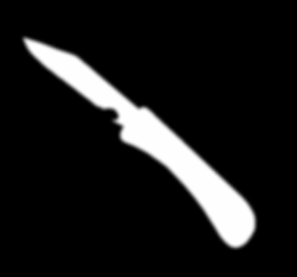Das Solingen -Logo ist standardmäßig auf der Rückseite erhaben auf der Messerschale integriert.