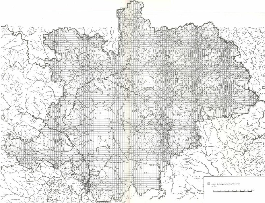 Amphibienkartierung Oberfranken Landesgrenze Regierungsbezirksgrenzi Stadt-