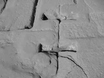 Klammer-Aussparung im Merenptah-Tempel (Luxor-Westbank)- Aussparung recht