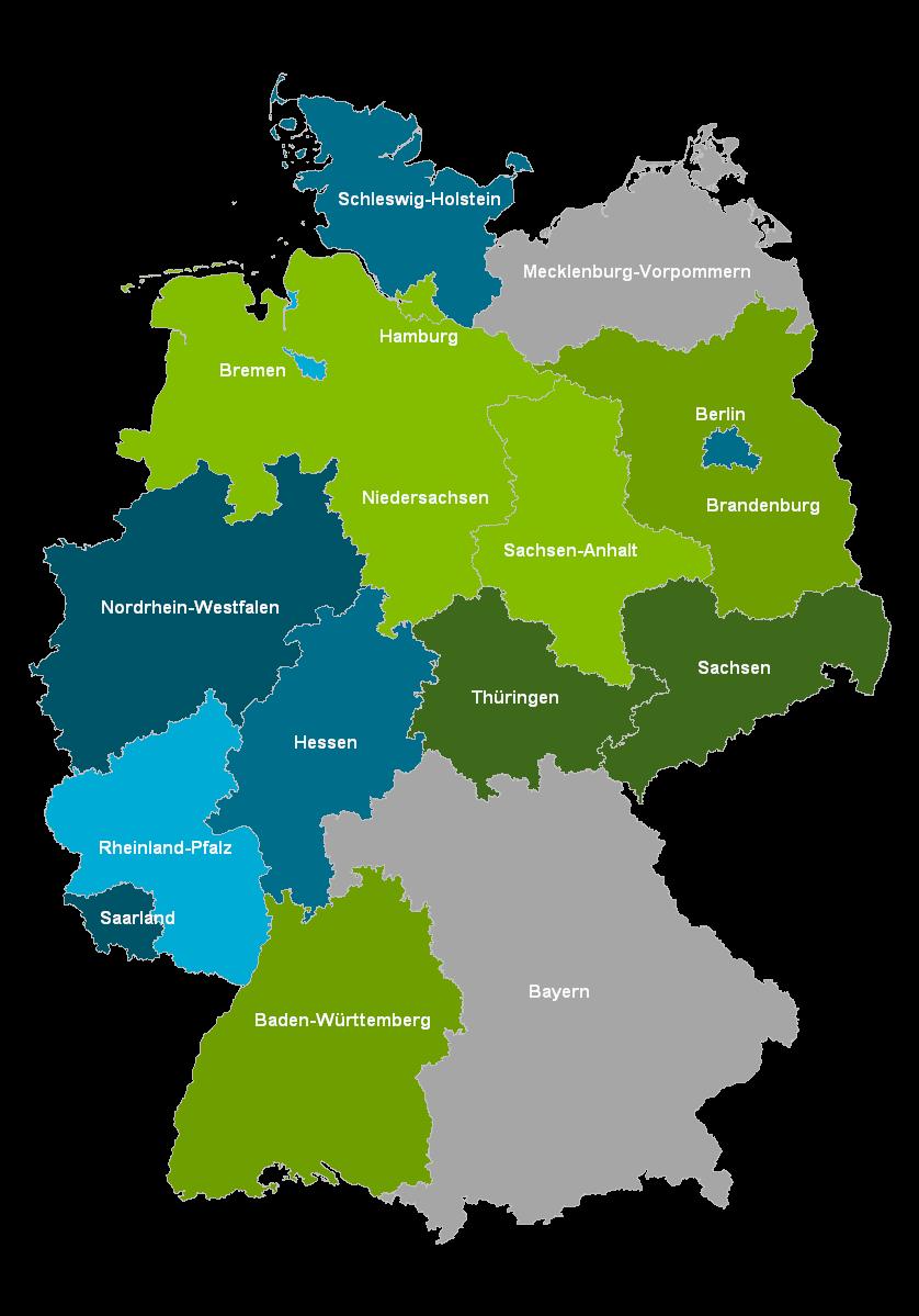 0,3% Rheinland-Pfalz 0,4% Baden-Württemberg 0,2% Bremen 0,4% Thüringen -0,2%