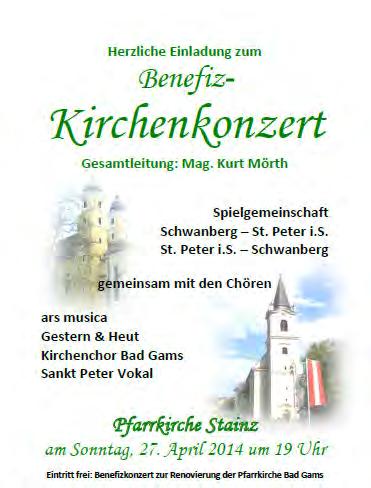 Am Foto sehen Sie die 90 Musiker der Spielgemeinschaft mit den Chören Singkreis Trahütten, Chor Osterwitz,
