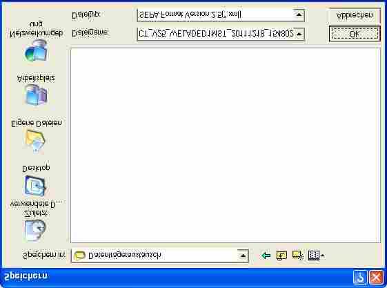 Verfügung. Nach der Auswahl der Version des SEPA-Formates öffnet sich der Datei-Dialog, in dem Sie den Speicherort und den Dateinamen vergeben können.