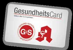 GesundheitsCard G+S Apotheken 10 % Rabatt auf nicht verschreibungspflichtige Arzneimittel* und 3% auf Drogerie-Artikel* mit der G+S-Gesundheitskarte.