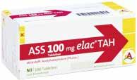 Immer faire Preise ASS 100 mg elac TAH 100 Tabletten 1,99 ASS 500 mg elac 30