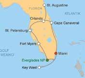 Oder Sie schließen noch eine Karibik-Kreuzfahrt ab Miami an Ihre Rundreise an. RUNDREISE MIT BADEVERLÄNGERUNG Ab Miami sonntags am: 2019: 07.04., 14.04., 21.04., 28.04., 12.05., 19.05., 26.05., 02.06.
