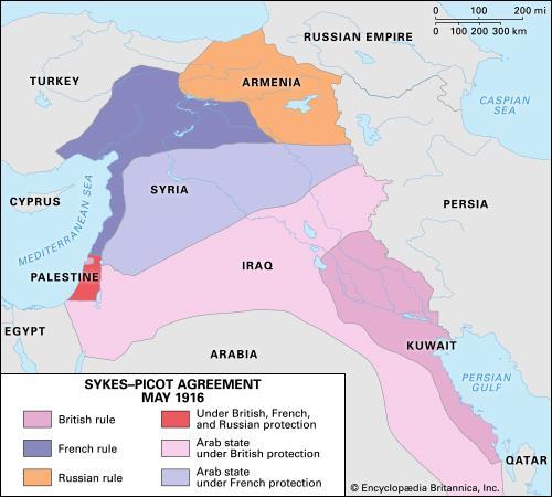 Die Friedenskonferenzen Das Sykes Picot Abkommen / Interessen der