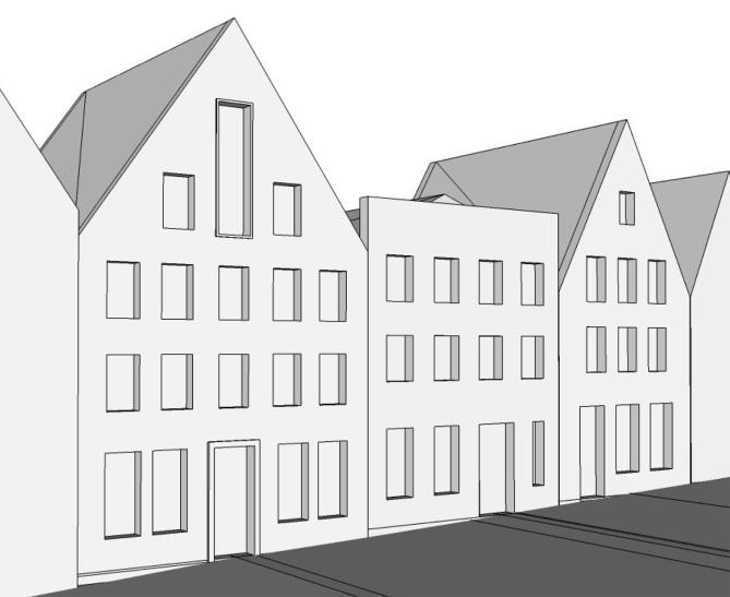 Architektur Das Büro Stricker aus Hannover, dessen Entwurf im Fassadenwettbewerb für das Gründungsviertel eine Anerkennung erhalten hat, wurde mit der Planung für die drei Häuser beauftragt.